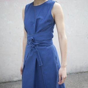 Caron Callahan denim wrap dress medium